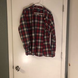 blue and red flannel